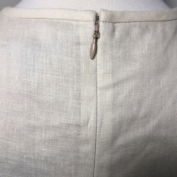 Brooks Brothers Embroidered Linen Sheath Sleeveless Dress Size 6 - Picture 6 of 10